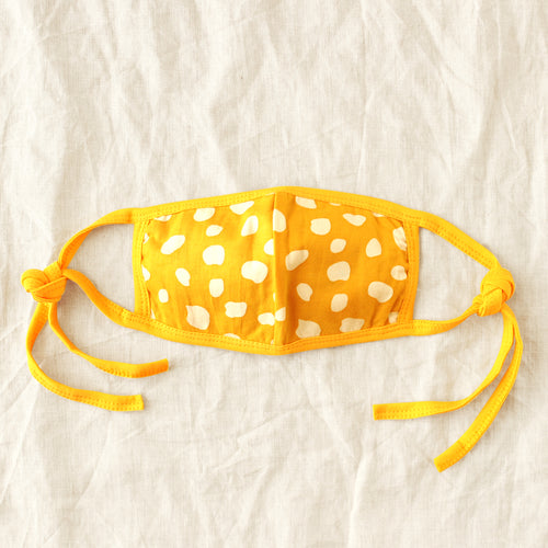 ARNOLDI 3ply Organic Cotton Face Mask (Waterproof), in Golden Saffron